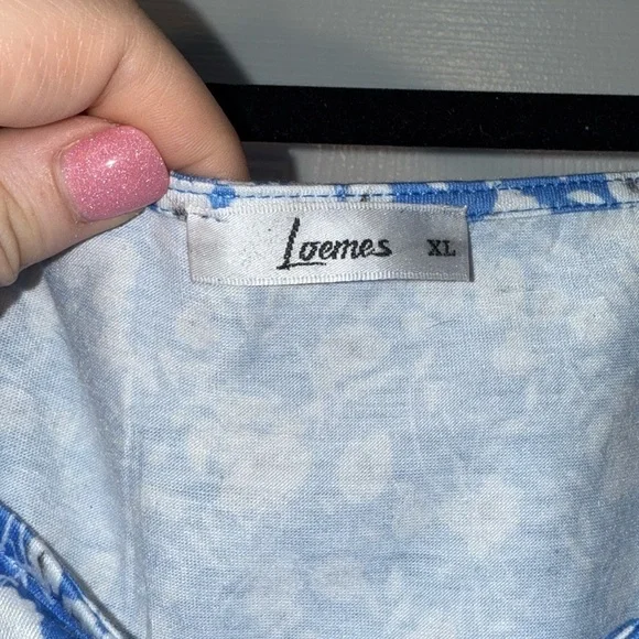 Blue Flutter Sleeve Casual Sundress - Picture 2 of 3